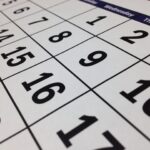 Image shows the close up of a calendar with the large numbers displayed.